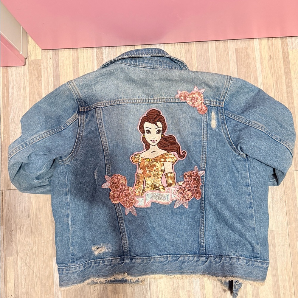 Disney Blue Jean Jacket with Belle Patch